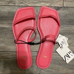 Pink Leather Sandals